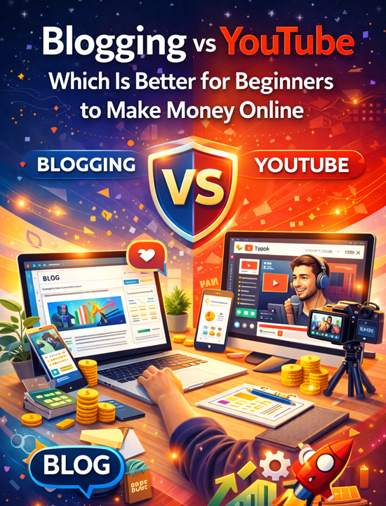 Blogging vs YouTube Which Is Better for Beginners to Make Money Online